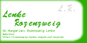 lenke rozenzweig business card